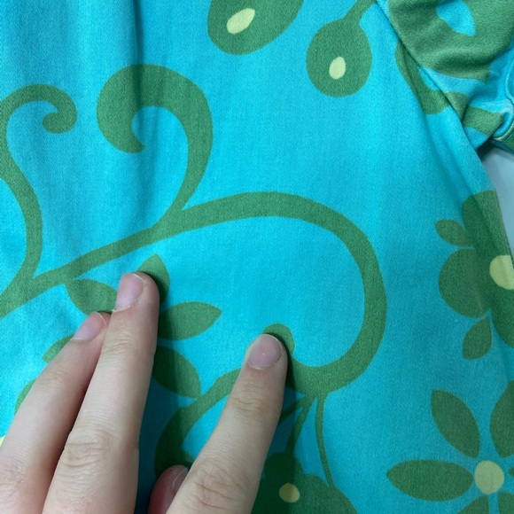 Baby GAP toddler‎ girl’s blue green floral button casual dress summer spring 2T - Picture 3 of 8